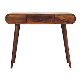 Artisan Furniture - Solid Wood Chestnut Mirror Dressing Table - Brown