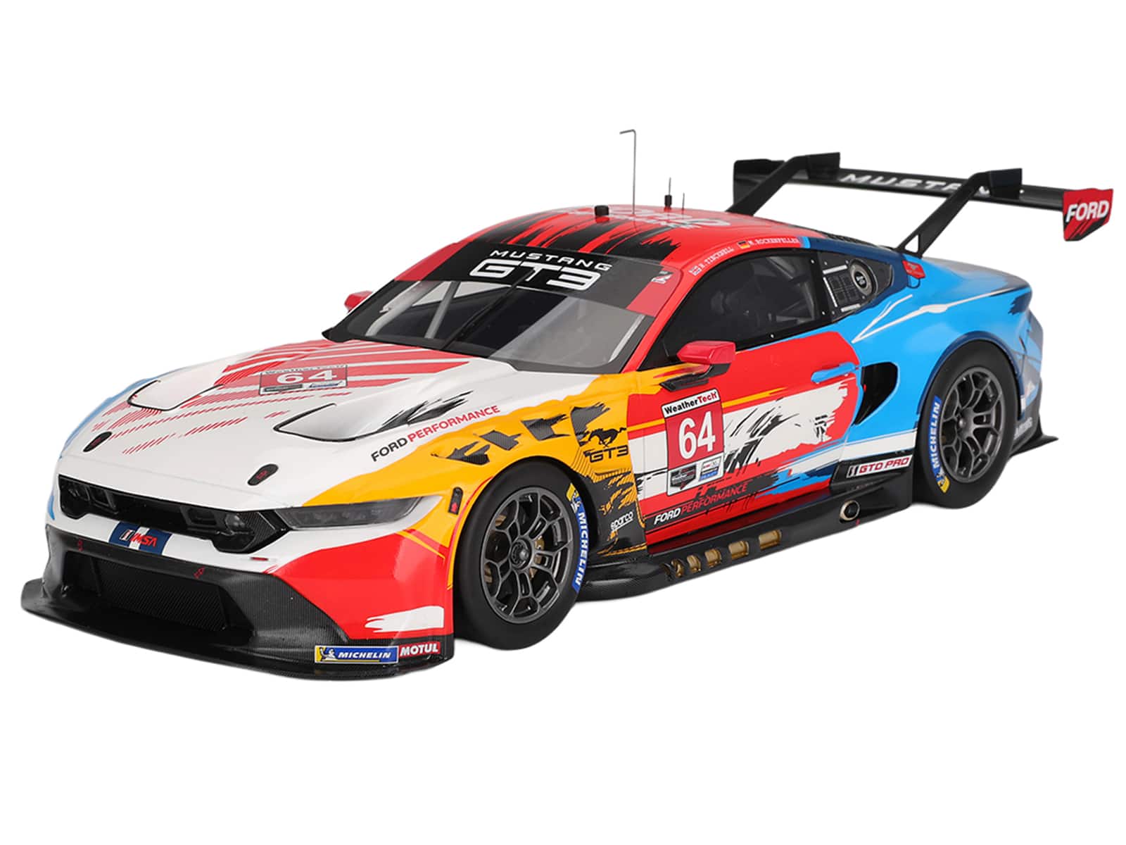 "Ford Mustang GT3 #64 ""Ford Multimatic Motorsports"" ""Motul Course de Monterey - Laguna Seca"" (2024) 1/18 Car by Top Speed" price history on PriceWatchPro