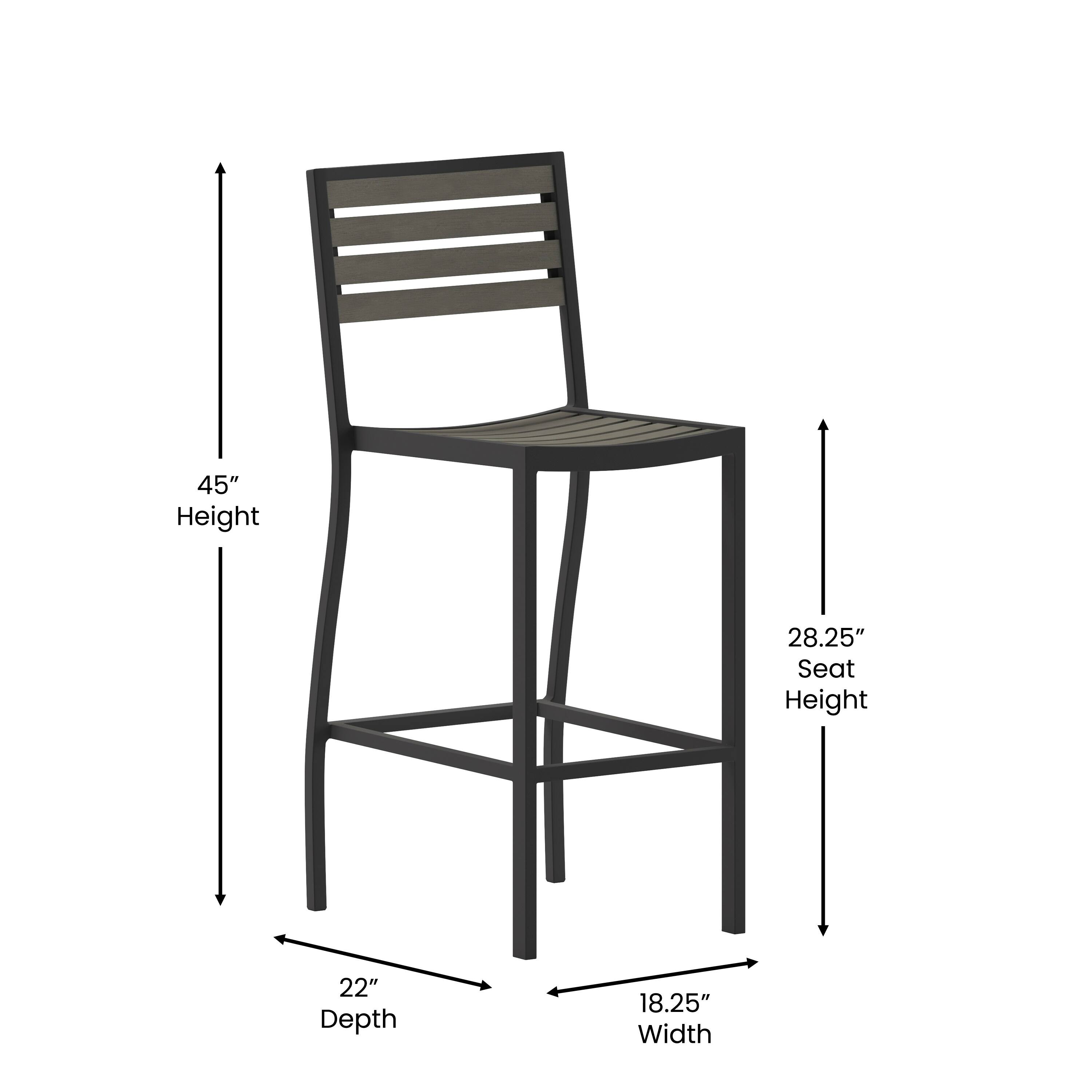 45" Height  
28.25" Seat Height  
22" Depth  
18.25" Width