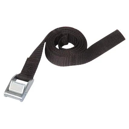 Front. RackSolutions - RackSolutions Heavy Duty Transport Strap with Metal Buckle - Black.