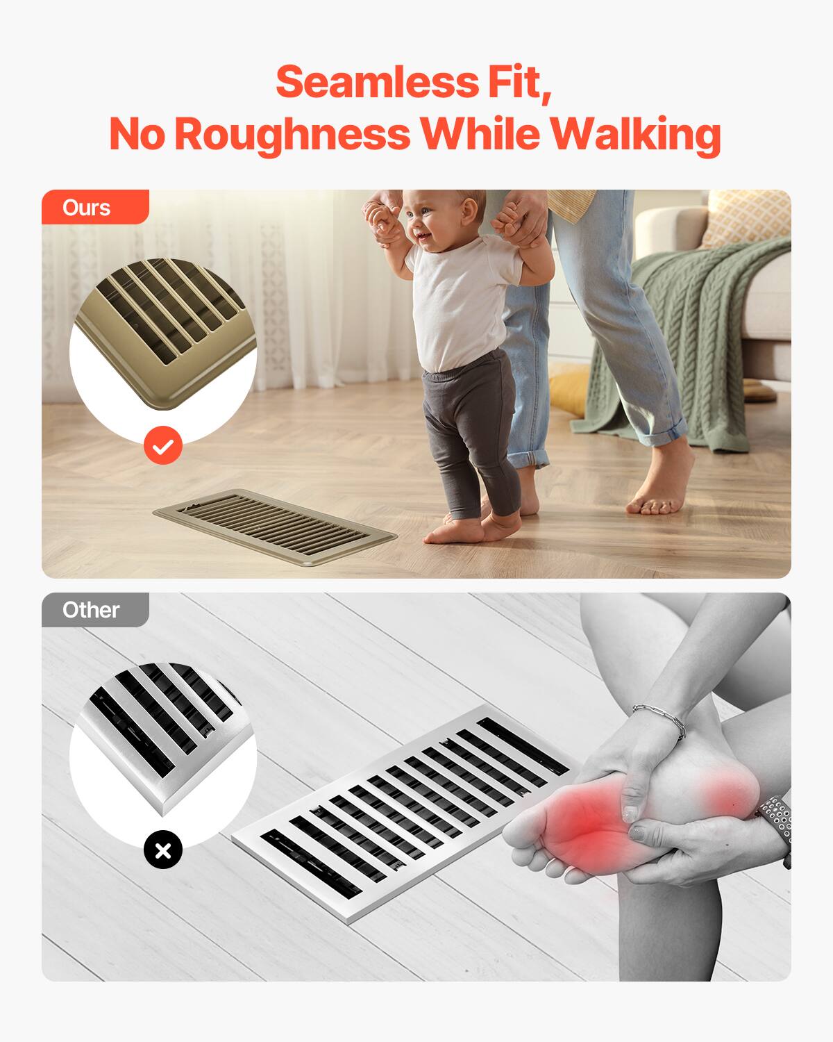 Seamless Fit, No Roughness While Walking

Ours

Other