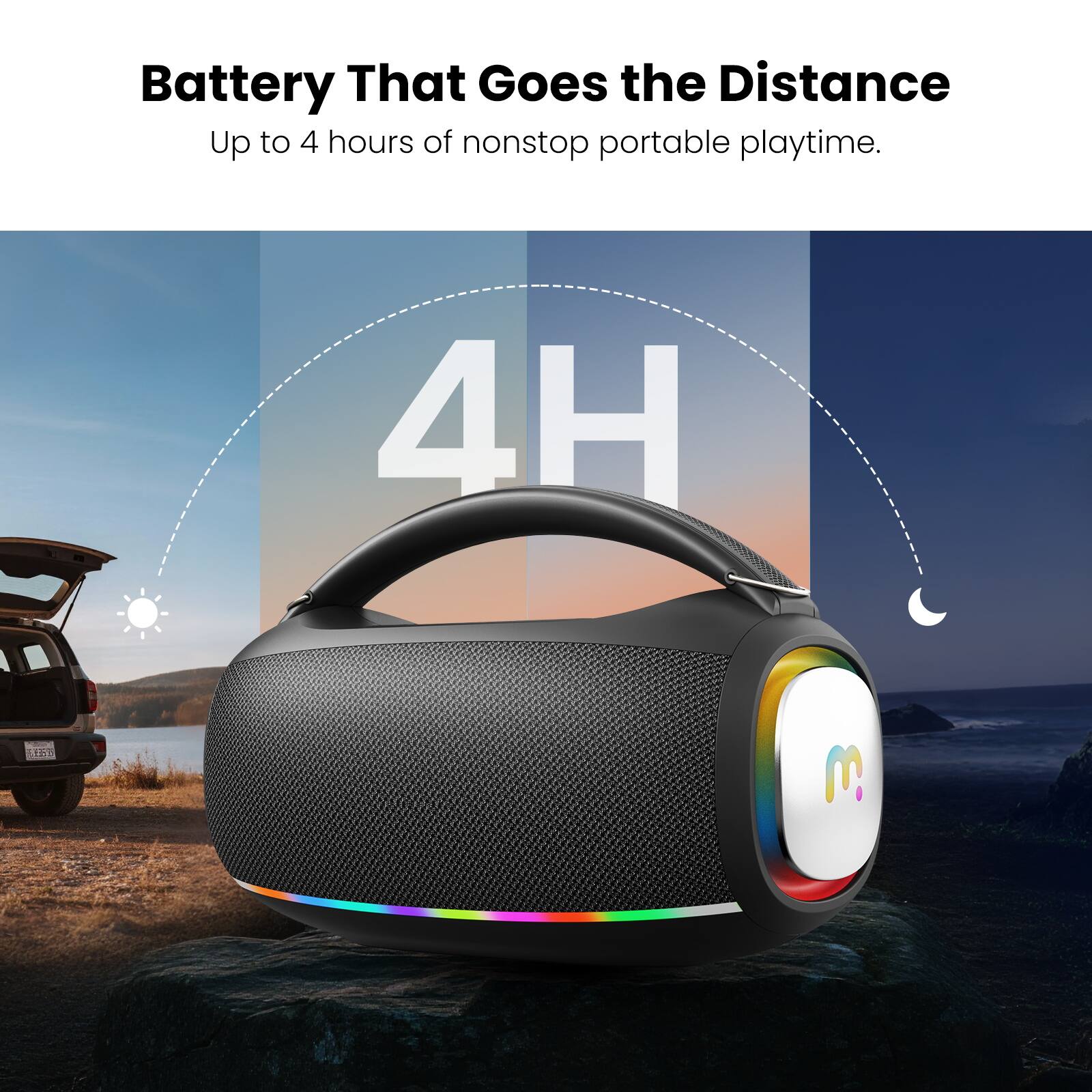 Battery That Goes the Distance  
Up to 4 hours of nonstop portable playtime.