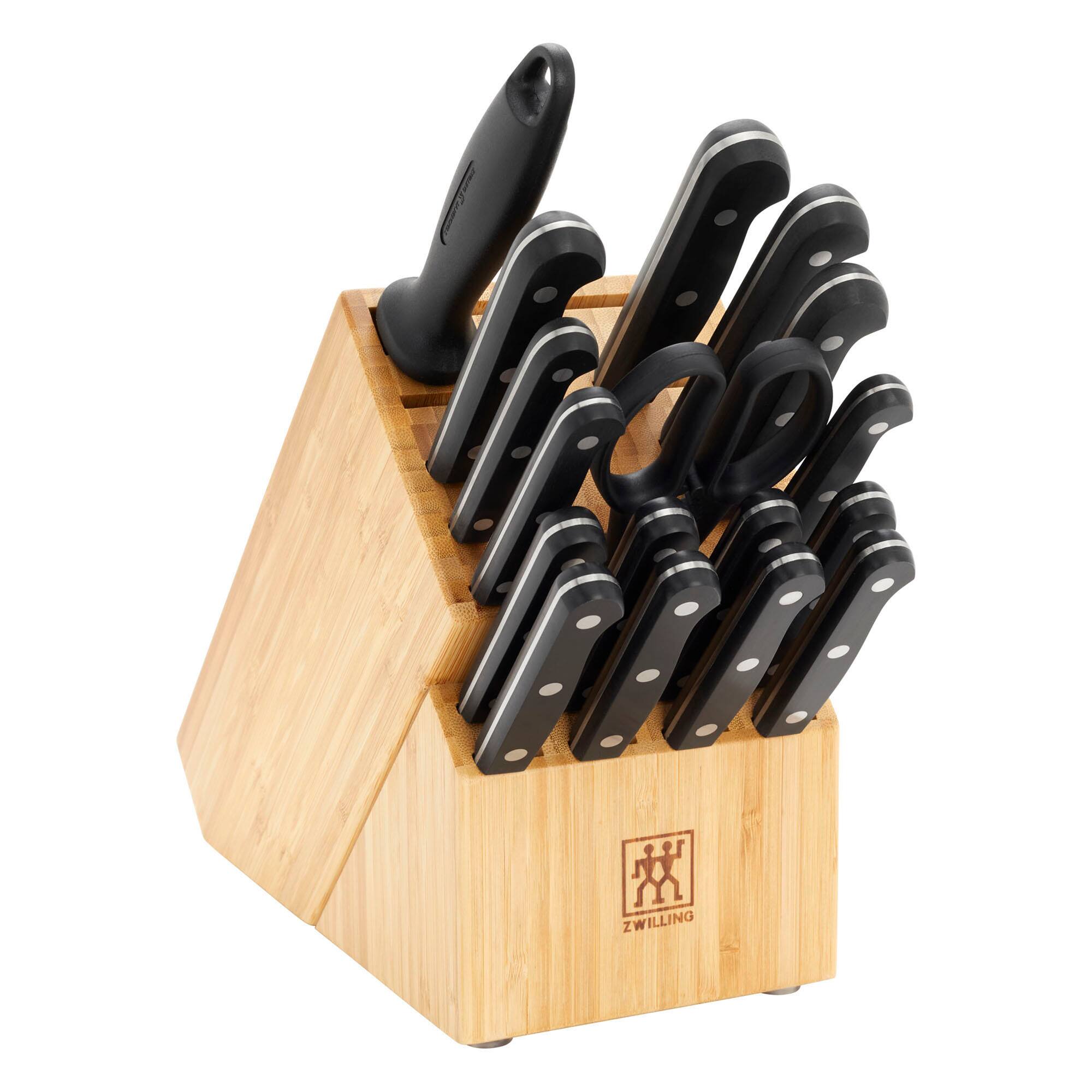 Alt View 1. ZWILLING - ZWILLING Twin Gourmet Classic 18-pc Knife Block Set, German Stainless Steel, 3 Rivet Handle, No-Stain, Includes Shears H - Black.