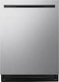 LG - FlushFit 24-in Top Control Smart Built-In Stainless Steel Tub Dishwasher with 3rd Rack, 1 Hour Wash and Dry, 42dBA - Stainless Steel