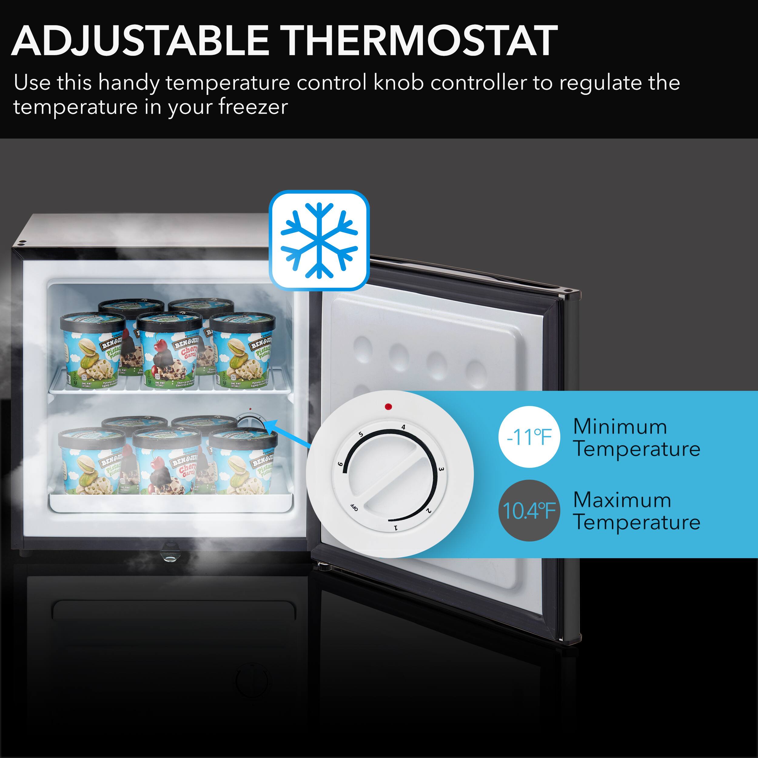 Alt View 3. Whynter - 1.1 Cu. Ft. Upright Freezer - Black.