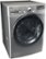 Angle Standard. LG - 4.0 Cu. Ft. 12-Cycle High-Efficiency Steam Front-Loading Washer - Graphite Steel.