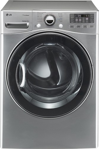  LG - SteamDryer 7.3 Cu. Ft. 12-Cycle Ultra-Large Capacity Steam Gas Dryer - Graphite Steel