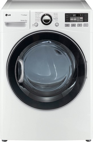  LG - SteamDryer 7.3 Cu. Ft. 12-Cycle Ultra-Large Capacity Steam Electric Dryer - White