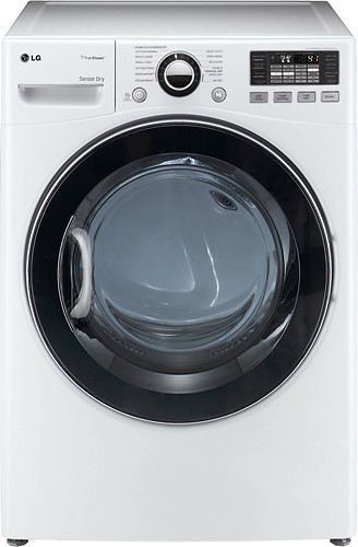  LG - SteamDryer 7.3 Cu. Ft. 12-Cycle Ultra-Large Capacity Steam Gas Dryer - White