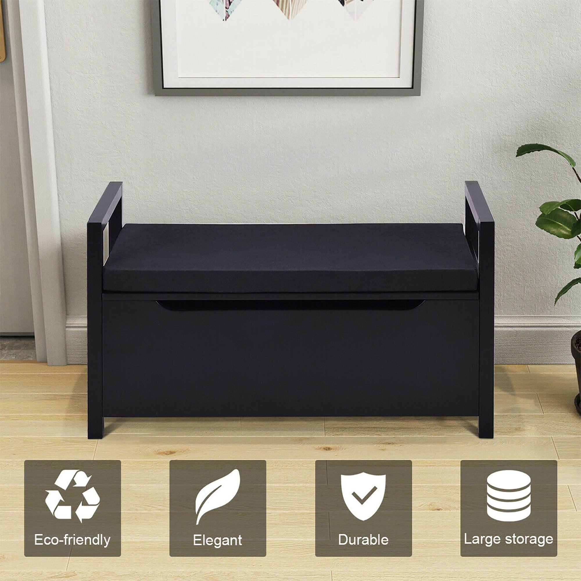 The text on the image reads: Eco-friendly Elegant Durable Large storage.