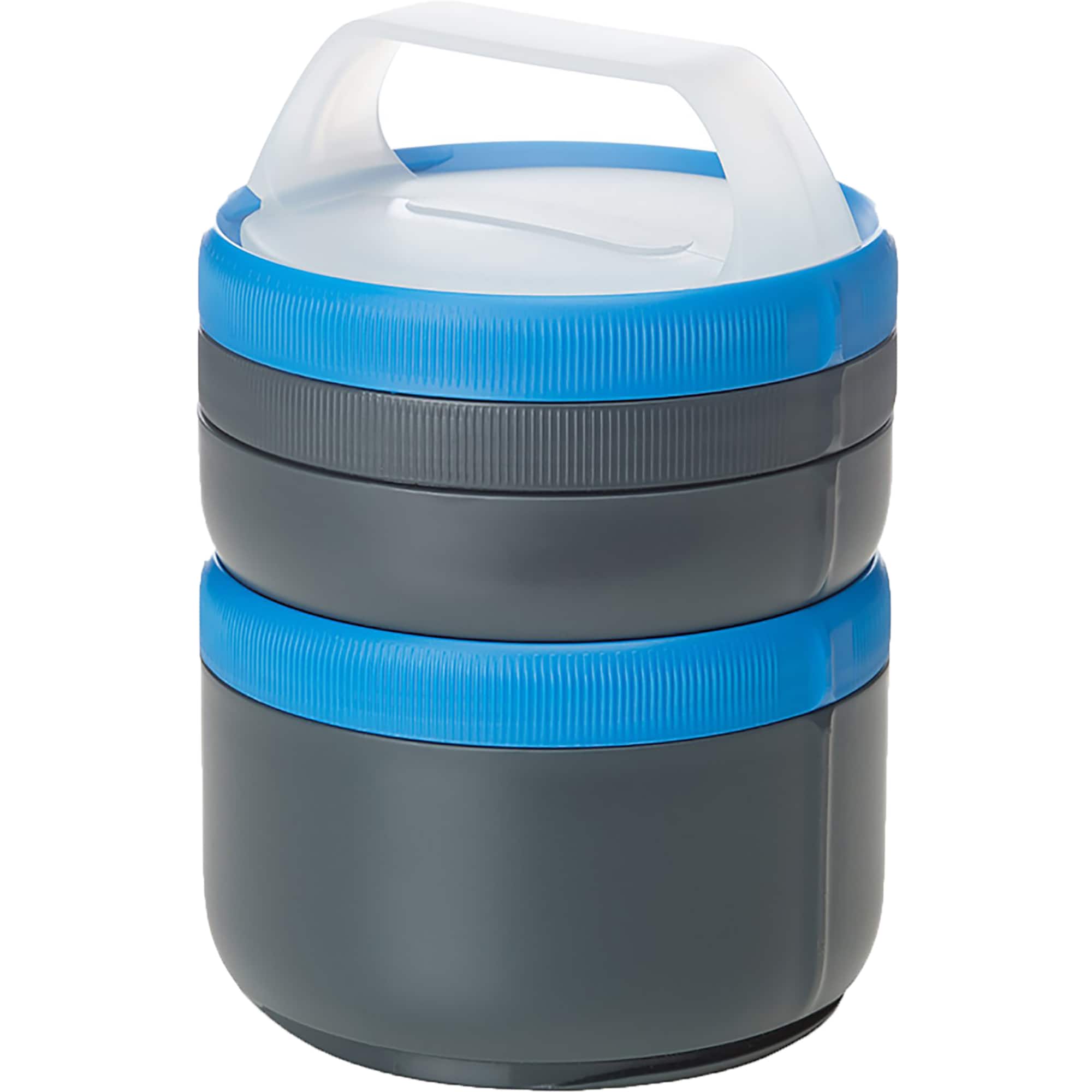 Photos - Other Tableware Humangear  Stax XL EatSystem Travel Stacking Containers - Gray/Blue HG0832 