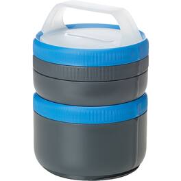 Humangear - Stax XL EatSystem Travel Stacking Containers - Gray/Blue
