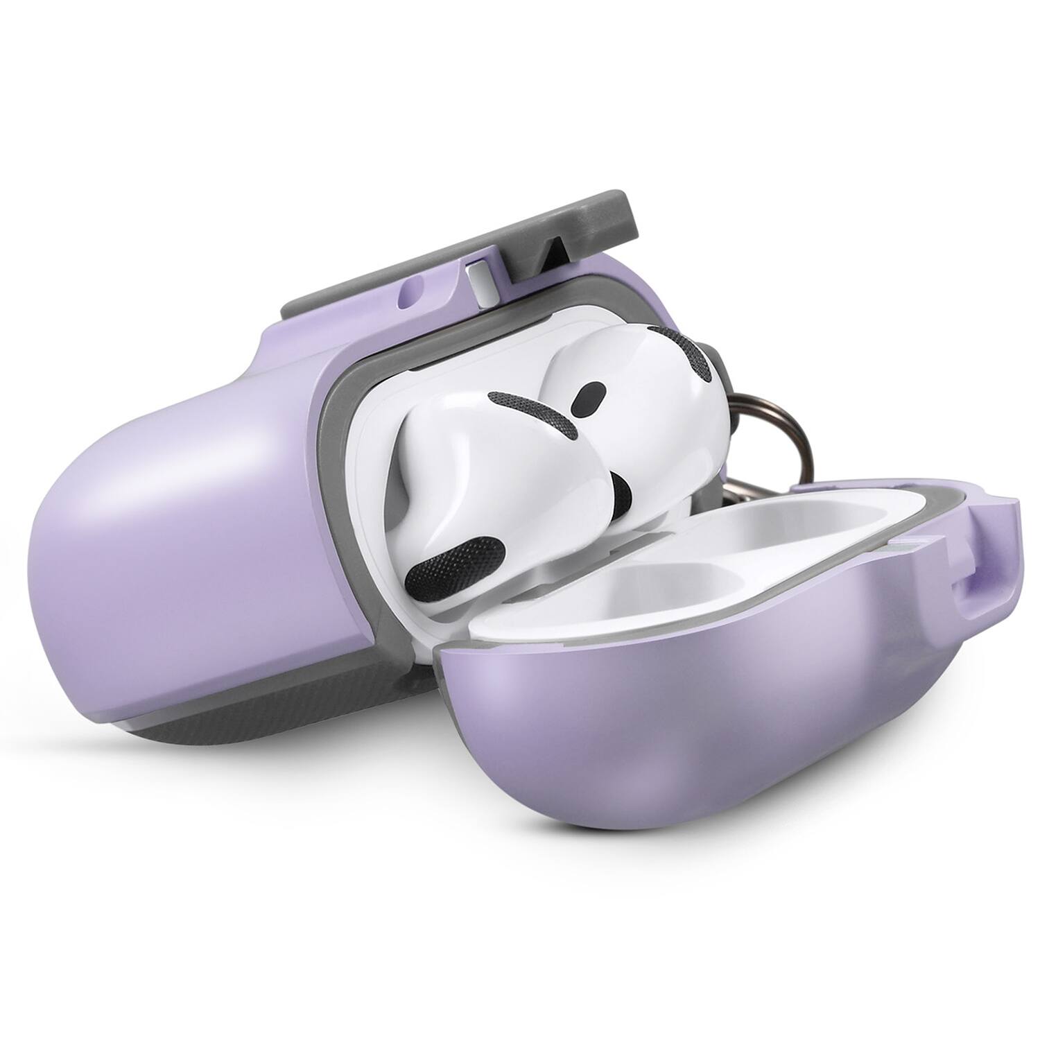 Alt View 6. Vena - For Apple Airpods 4 Case Cover, Airpods Case 4 4th Generation Dual Layer Auto Open Lock Wireless Charging, Purple - Purple.