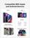 Compatible With Apple and Android Devices
- iPhone
- iPad
- iPad/iPad Mini and Tablets
- AirPods
- Android Phones (Samsung Galaxy / Google Pixel Series)
- Other USB-C Devices
