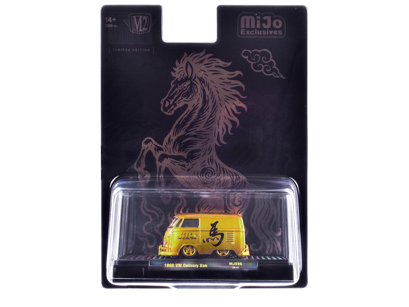 14+ 2026 pcs  
M2 dRIEL  
MiJo Exclusives  
LIMITED EDITION 2026  
Tar hy Horme  
1960 VW Delivery Van  
MJS96