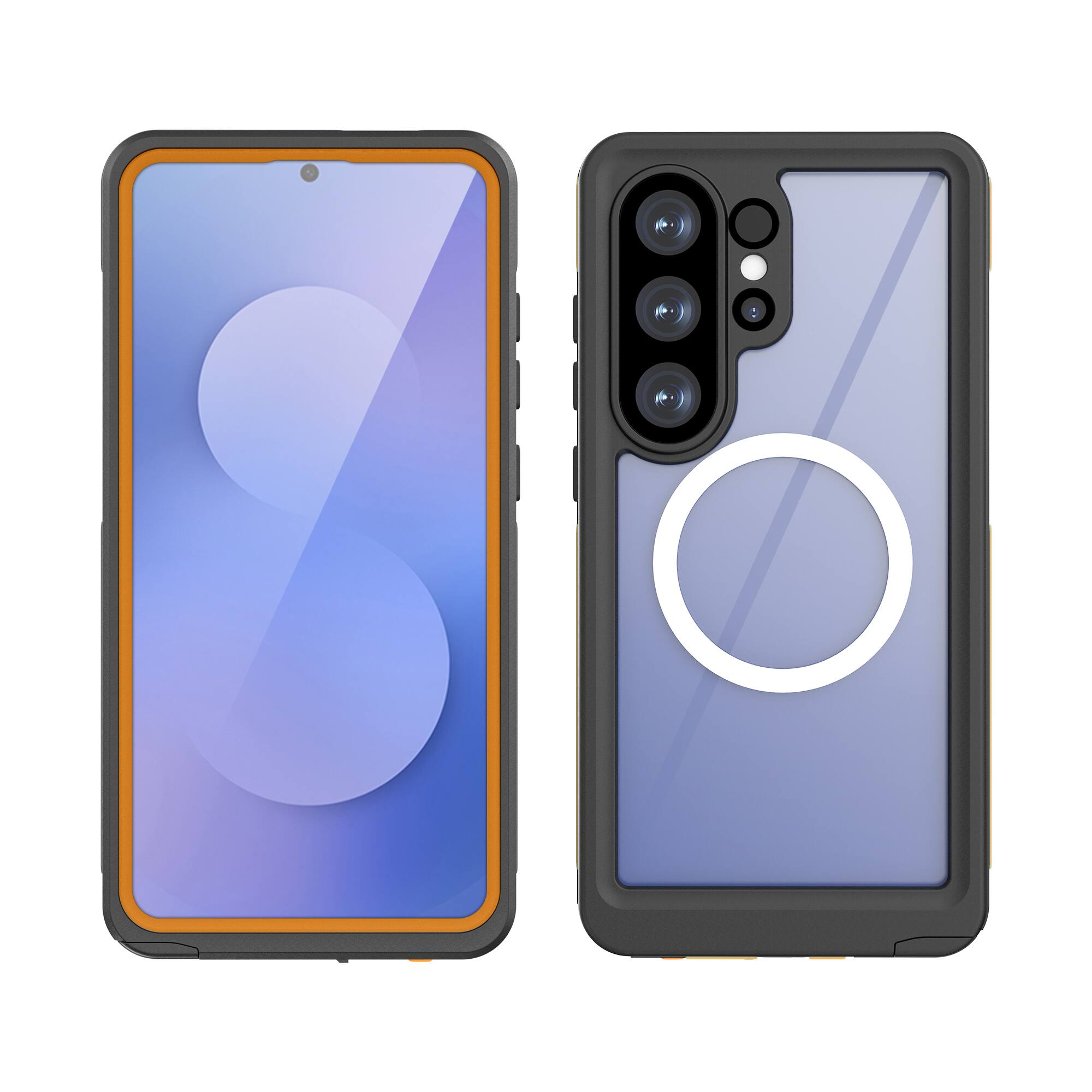 Alt View 7. UUCOVER - Waterproof Magnetic Case For Samsung Galaxy S26 Ultra with Lens and Screen Protector, MagSafe Compatible Full Body Cover - Orange.