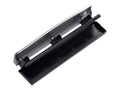 Alt View 2. Bostitch - 3-Hole Punch, 12 Sheet Capacity, Silver/Black - Silver/Black.