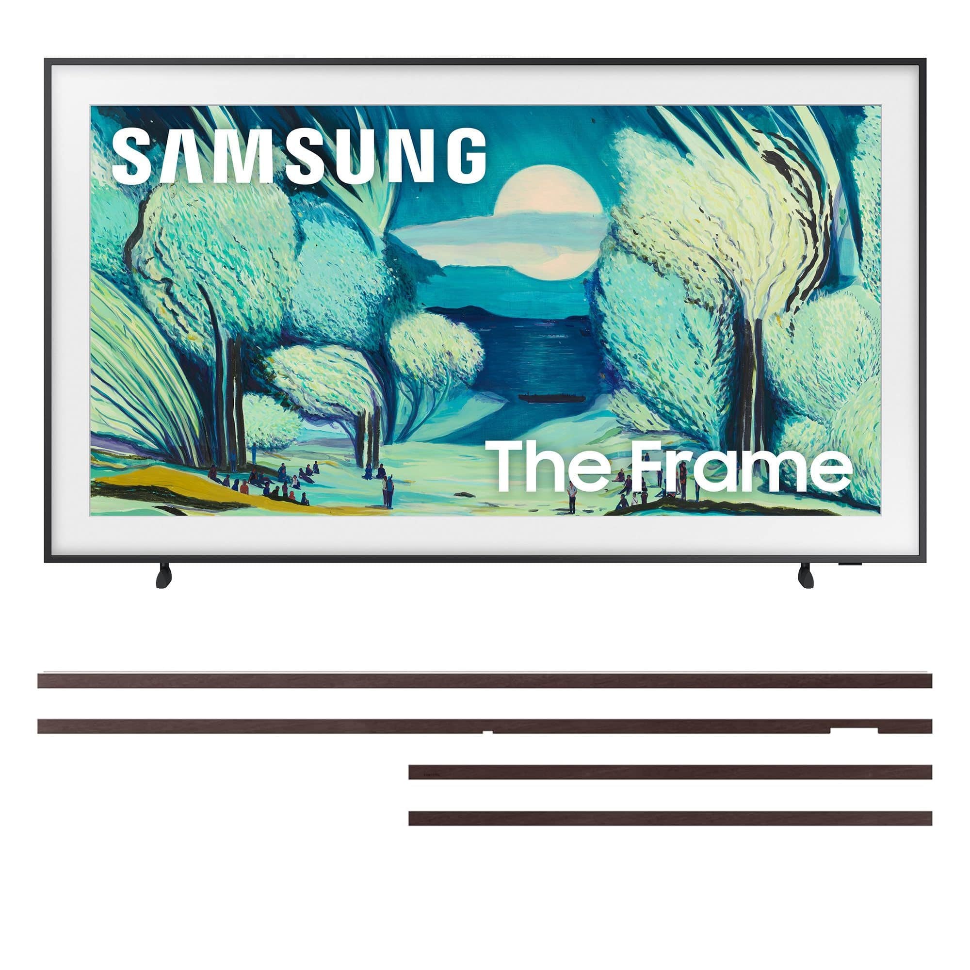 Samsung - QN65LS03FAFXZA 65" The Frame QLED 4K Smart TV with a VG-SCFF65BWBZA Customizable Bezel - Modern Brown (2025)