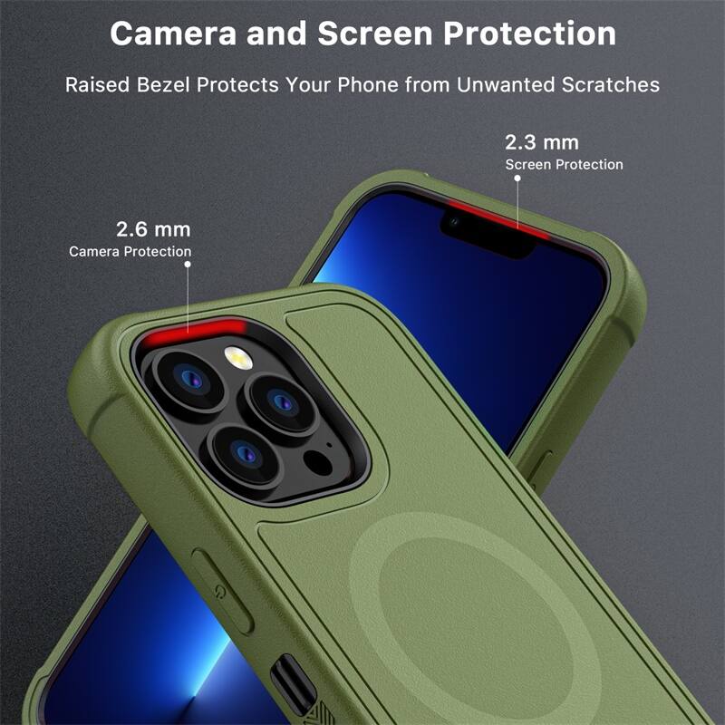 Camera and Screen Protection, Raised Bezel Protects Your Phone from Unwanted Scratches, 2.3 mm Screen Protection, 2.6 mm Camera Protection