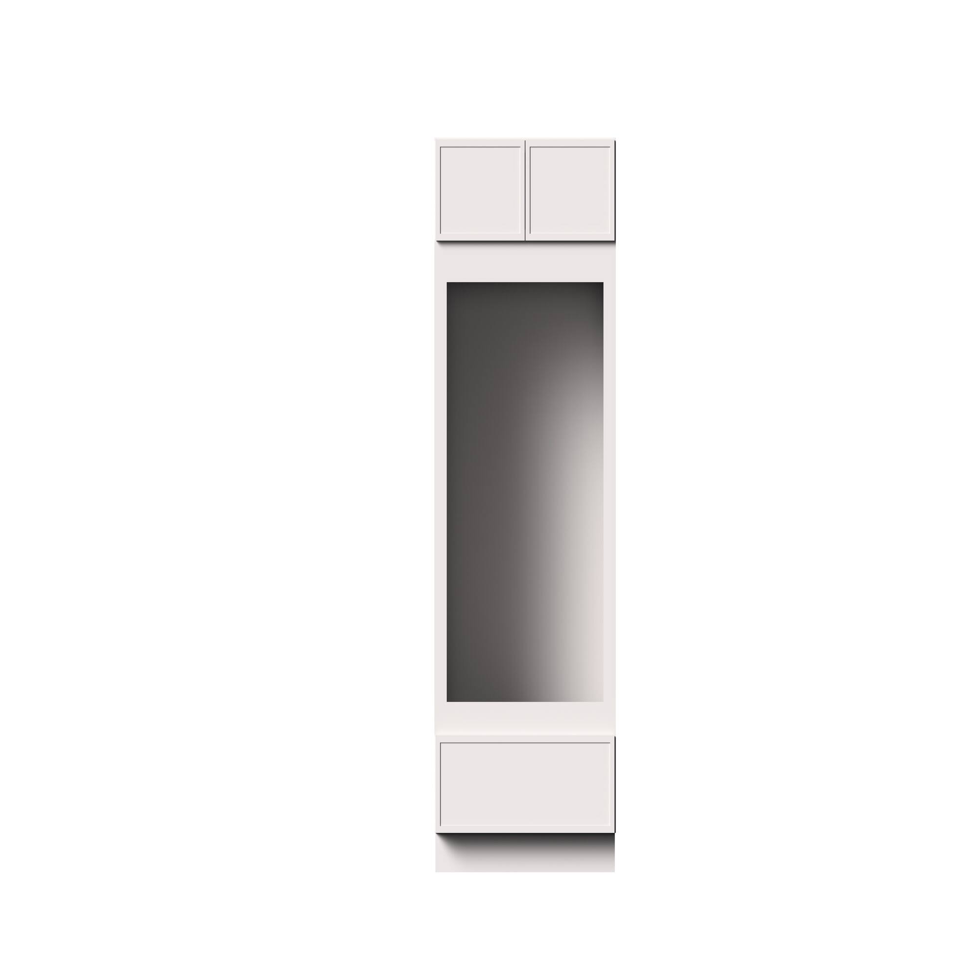 Alt View 1. Boyel Living - 33-in W x 84-in H x 27-in D Slim Shaker RTA Kitchen Double Oven Cabinet with Soft-Close - Snow White.