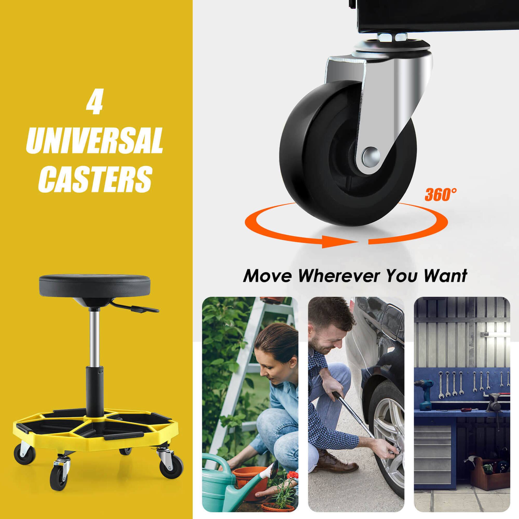 4 UNIVERSAL CASTERS  
360° Move Wherever You Want