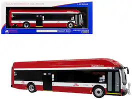 New Flyer Xcelsior Transit Bus Bank Toronto Transit Commission Red & White Limited Edition 1/43 Model by Iconic Replicas