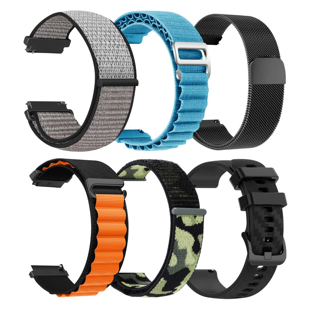 Front. Carbinox - CARBINOX Band Durable 22mm Compatible Smartwatches Adjustable, Secure Fit (6 Pack) - Multicolor.