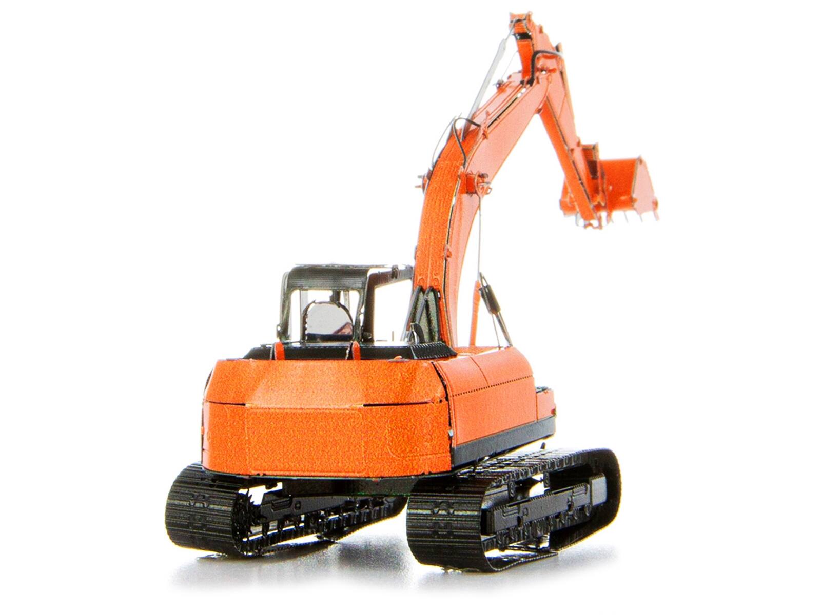 Back. Metal Earth - Model Kit Excavator Orange and Black (Challenging Difficulty) Steel Model by Metal Earth - Orange and Black.