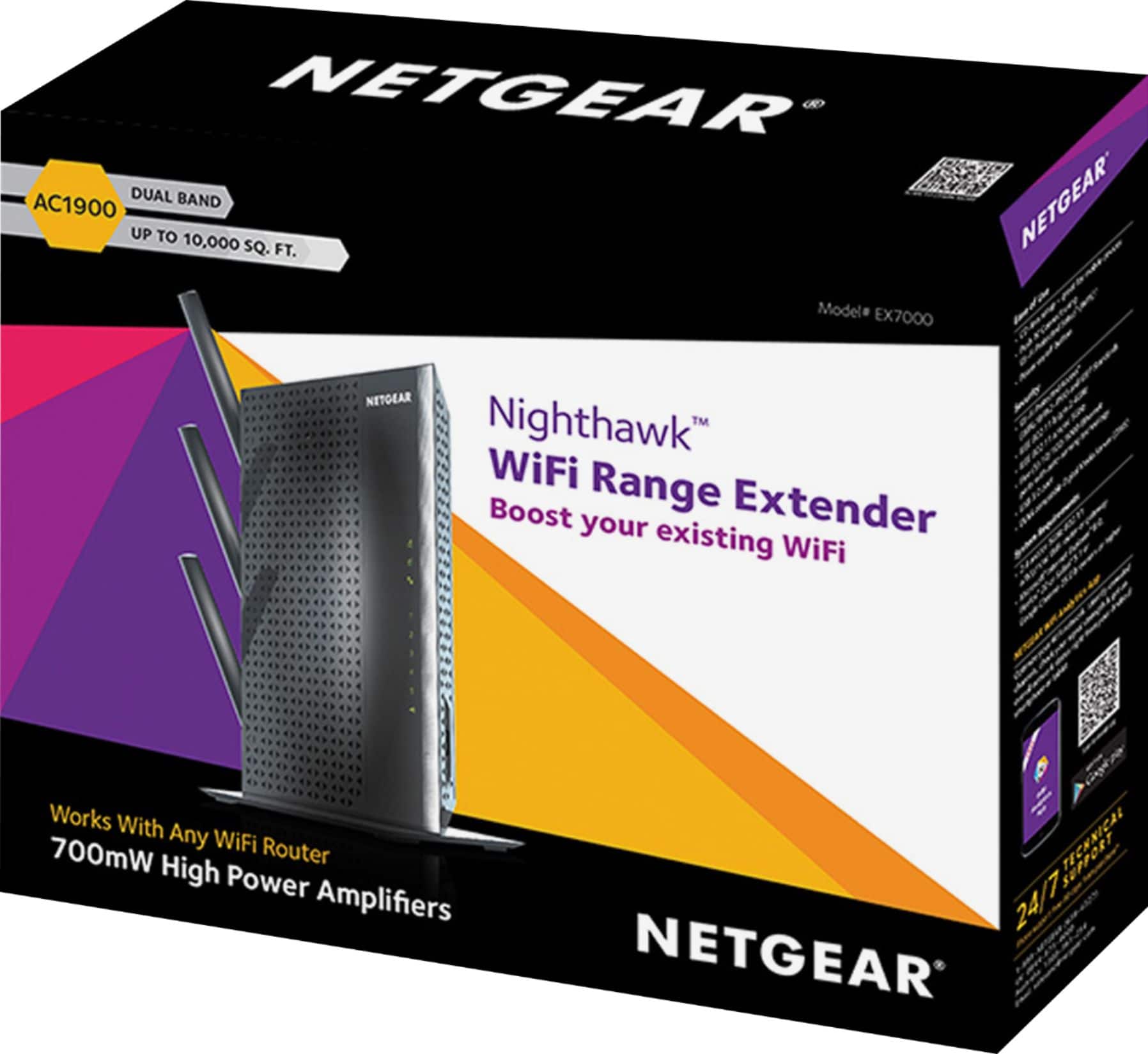 Alt View 14. NETGEAR - Nighthawk AC1900 Dual-Band Gigabit Mesh Capable Wi-Fi Range Extender.