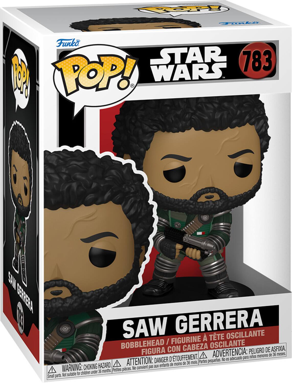 TOPY F Funko STAR 783 M POP! WARS - F SANW GERRERA E SAW GERRERA TTE OSCILLANTE BOBBLEHEAD / FIGURINE OSCILANTE FIGURA CON CABEZA PELIGRO DE ASFIXIA D'TOUFFEMENT. ADVERTENCIA: para nios menores de 36 meses DANGER pequeas. No es adecuado HAZARD. ATTENTION: aux enfants de moins de 36 mois. Partes WARNING: CHOKING Pettes pieces. Ne convient pas for children under 36 months, Smal parts. Not suitable
