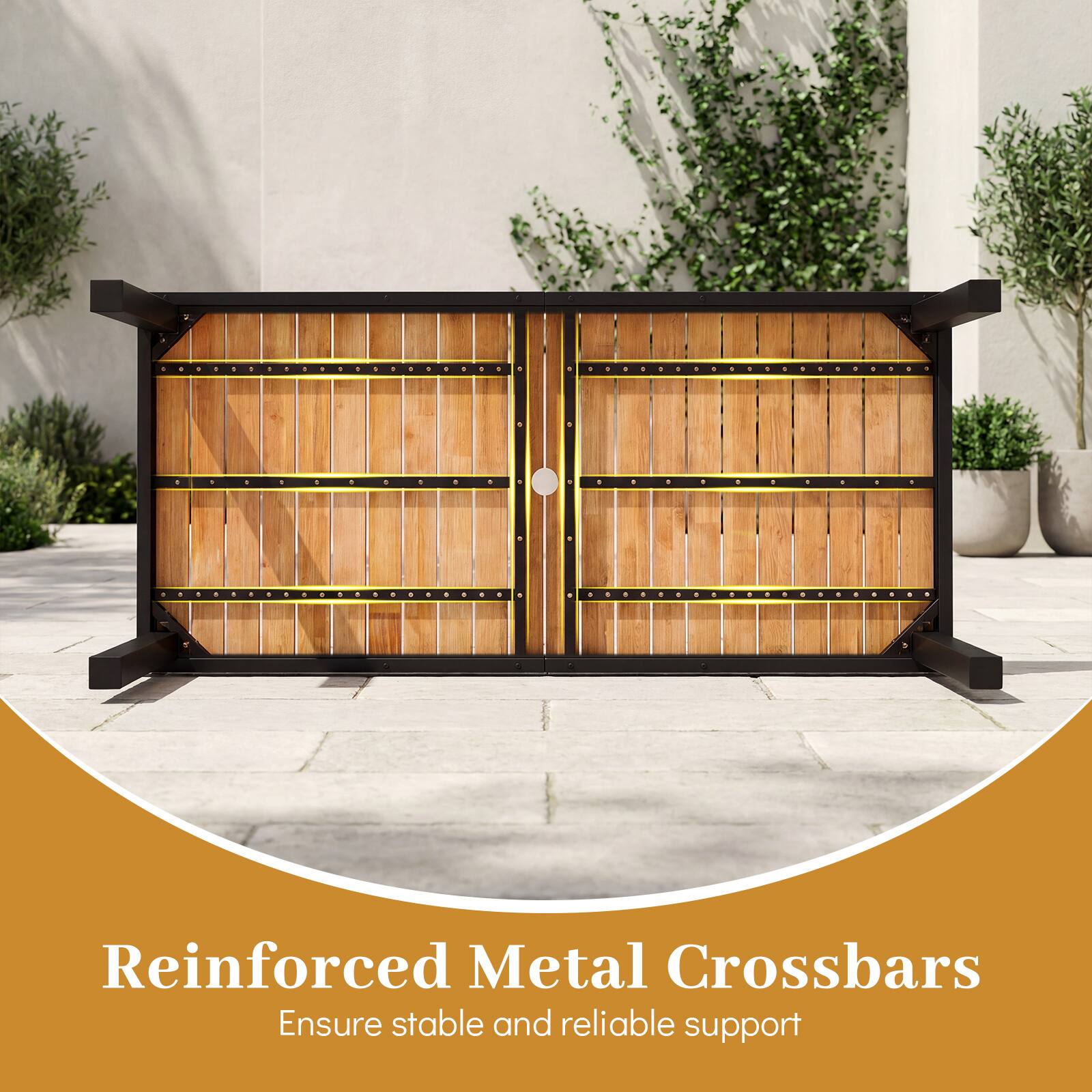 Reinforced Metal Crossbars  
Ensure stable and reliable support