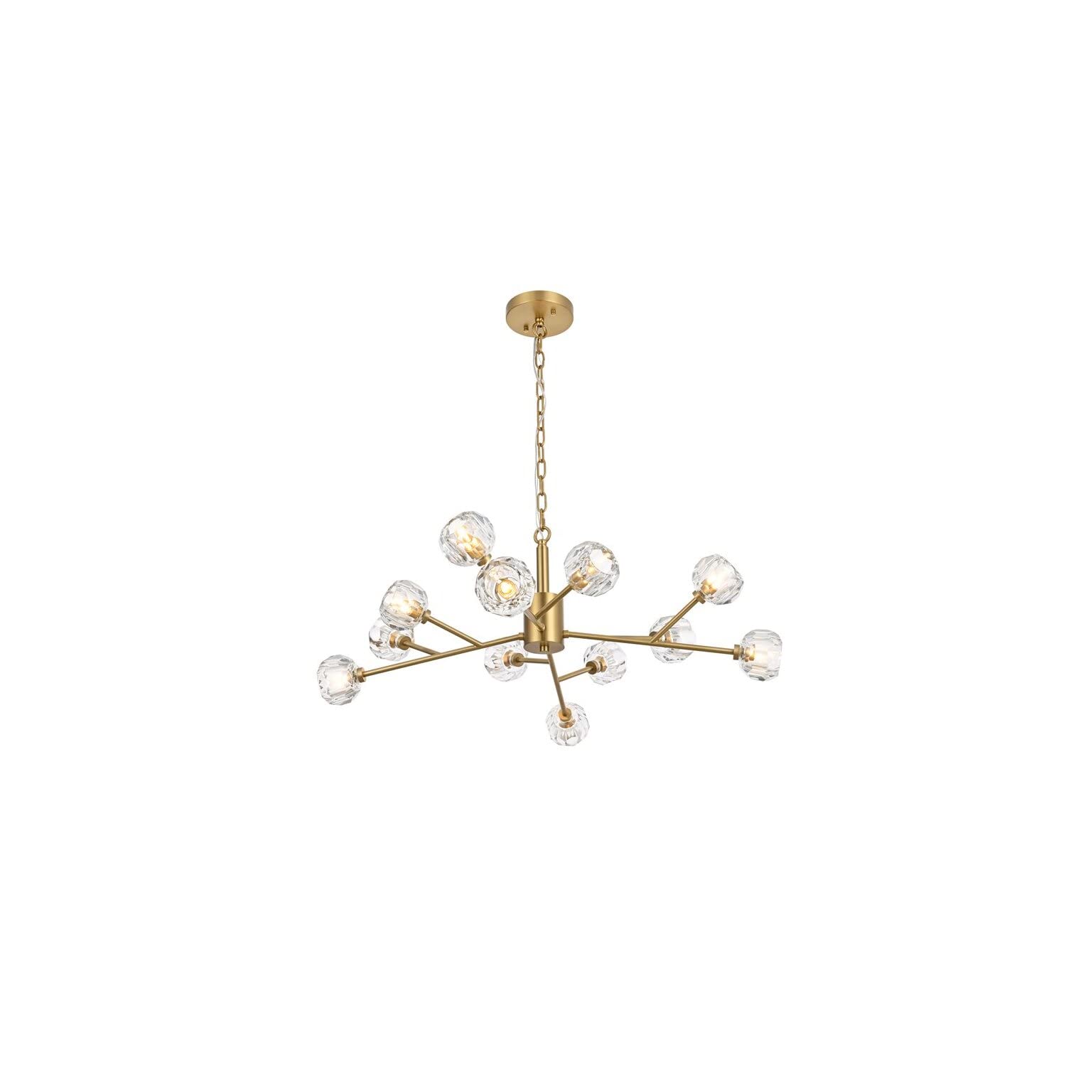 Elegant Lighting - Graham 12 Light Pendant in Gold - Gold And Clear price history on PriceWatchPro