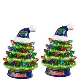Evergreen Enterprises - Florida Gators 2-Pack 4" Ceramic LED Christmas Tree Set - Multicolor