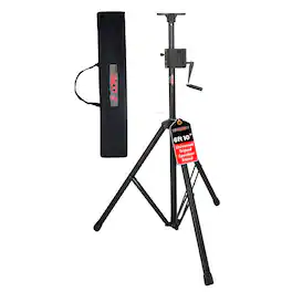 5 CORE - Speaker Stand Crank Up Height Adjustable PA DJ Tripod Monitor Stands Heavy Duty w 35mm Insert - Black