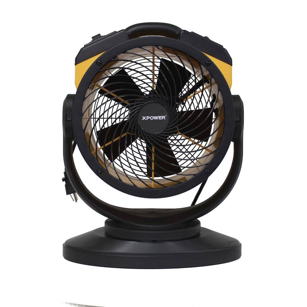 Back. XPOWER - 1100 CFM 4 Speed Portable 11" Professional Grade Utility Fan - Blue.