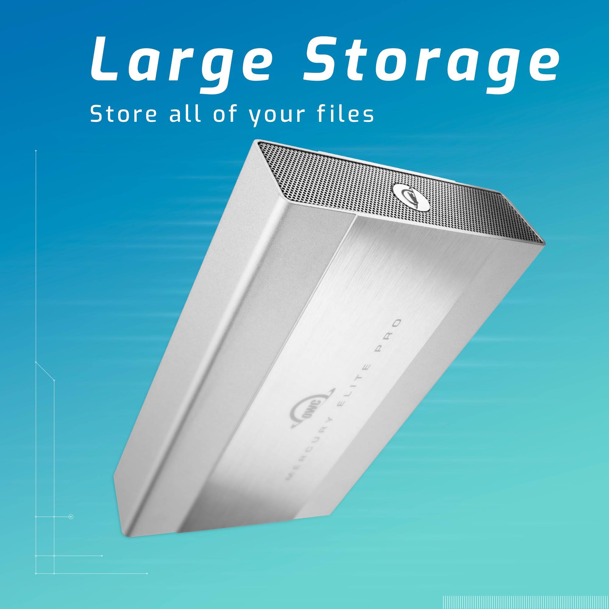 Large Storage  
Store all of your files  

MERCURY ELITE PRO