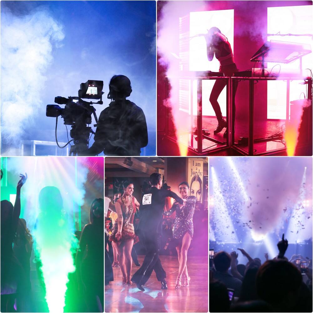 Alt View 2. UKing - 1500w Fog Machine with RGB 3-IN-1 24 LED Lights with DMX，Remote Control Perfect for DJ Stage Show Weeding Party.