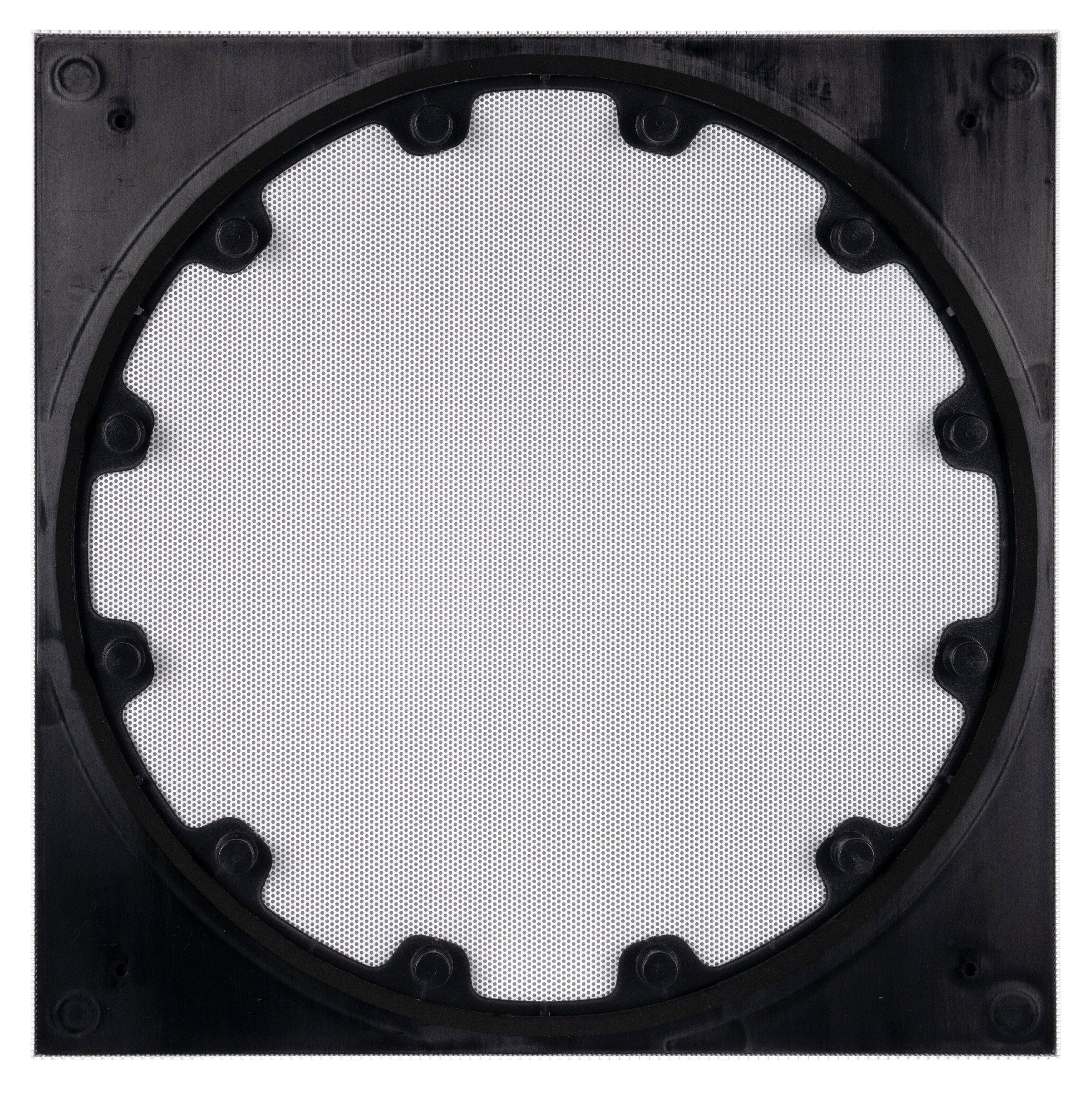 Angle. Sonance - XPC-10WSQ-NT - Visual Experience Extreme 10" Woofer X-Large Trimless Square Adapter with Grille (Each) - Paintable White.