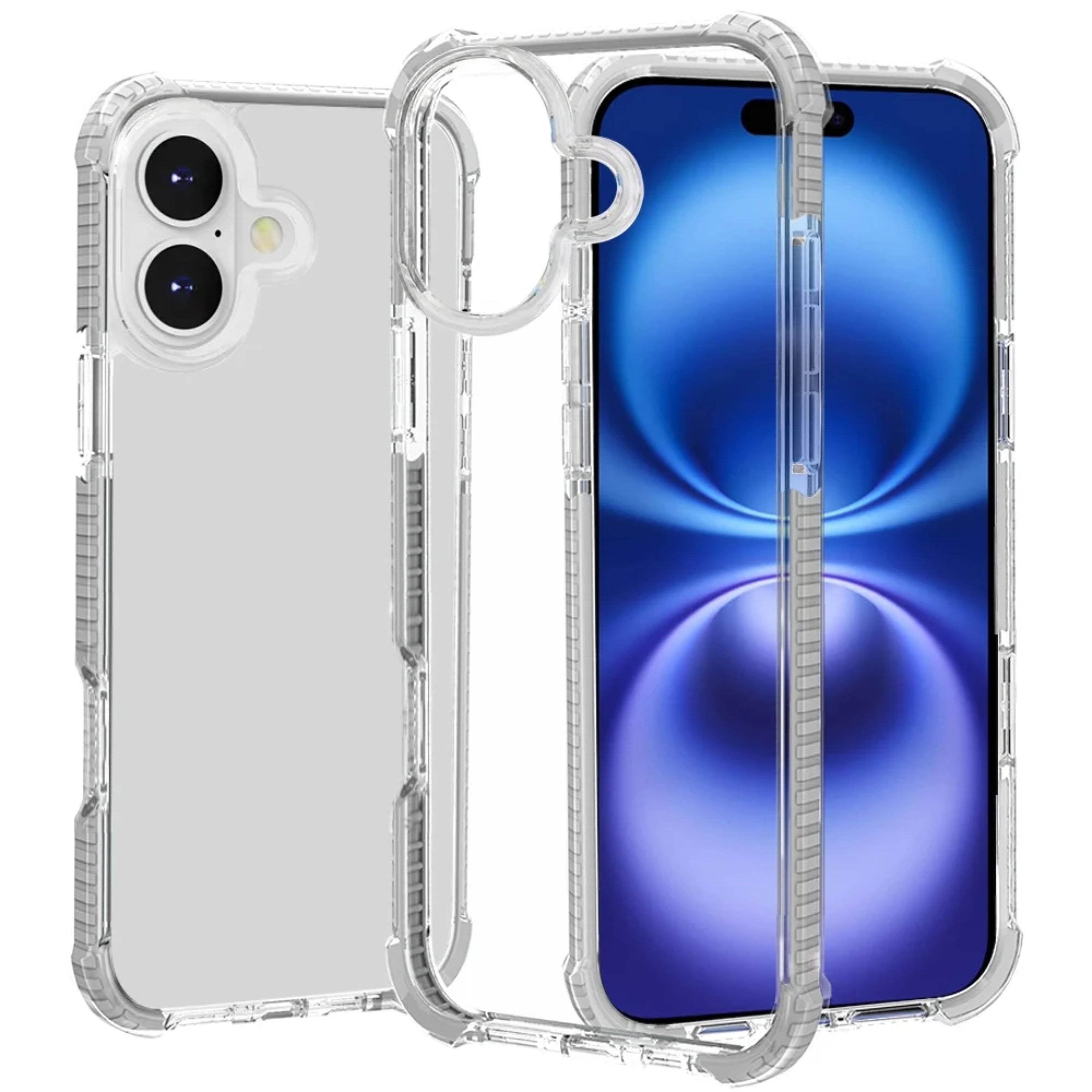 Kitcheniva - Acrylic Tough Transparent Phone Cover Plus Tempered Glass For iPhone 17 - White price history on PriceWatchPro