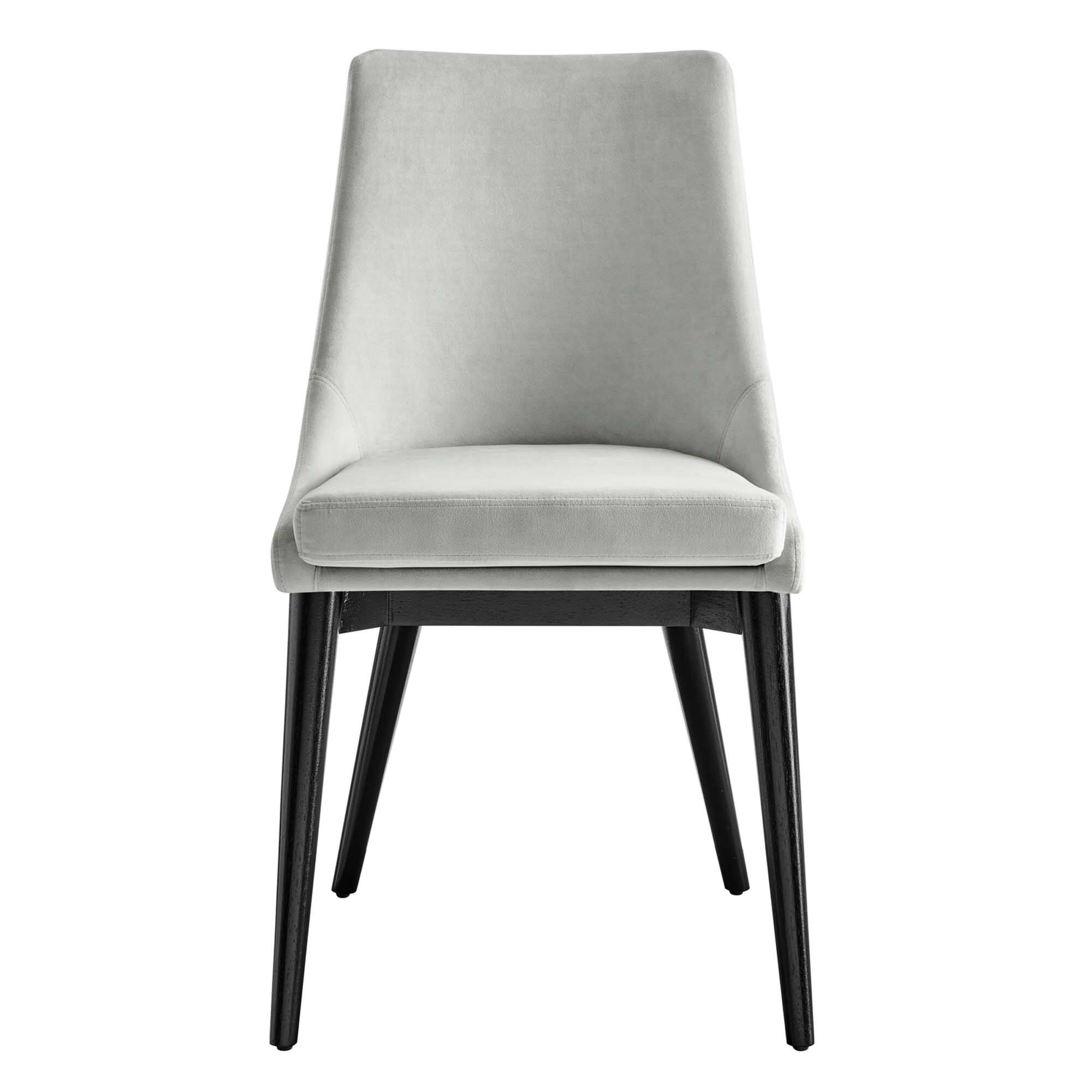Alt View 4. Modway - Viscount Performance Velvet Dining Chair by Modway - Light Gray.