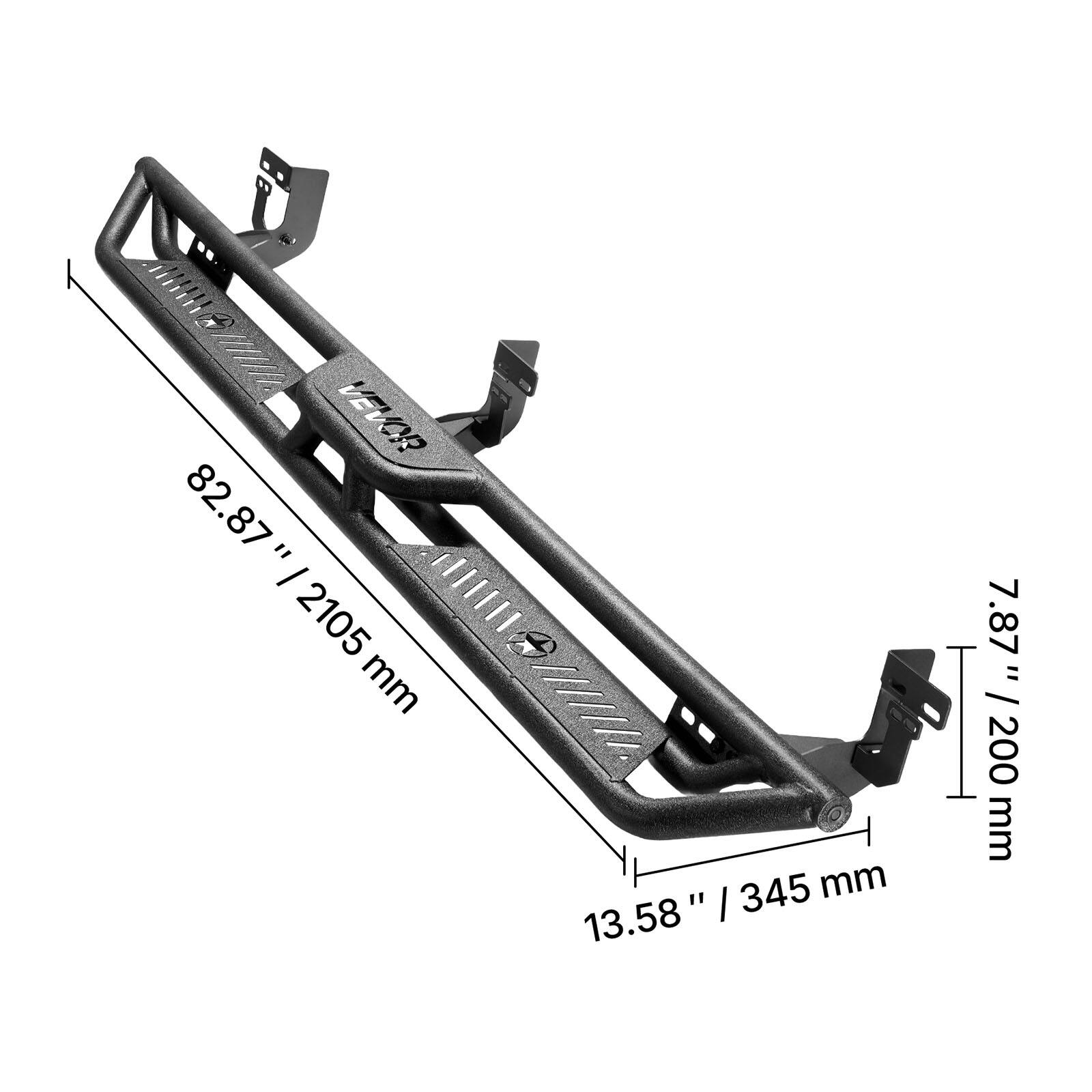 H VEVOR 82.87" / 2105 mm  
13.58" / 345 mm  
7.87" / 200 mm