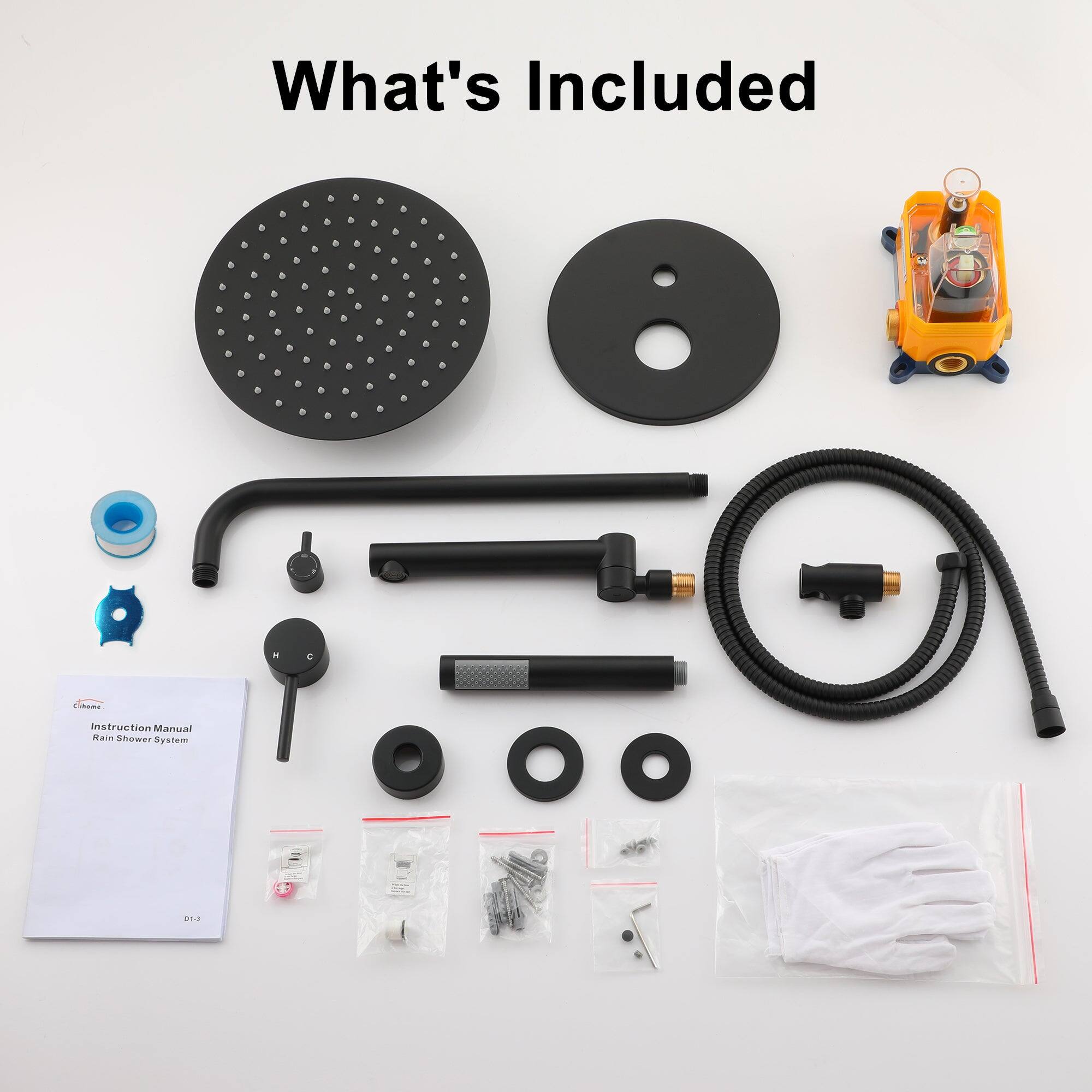 What's Included
Cinana Instruction Manual Rain Shower System - 21a