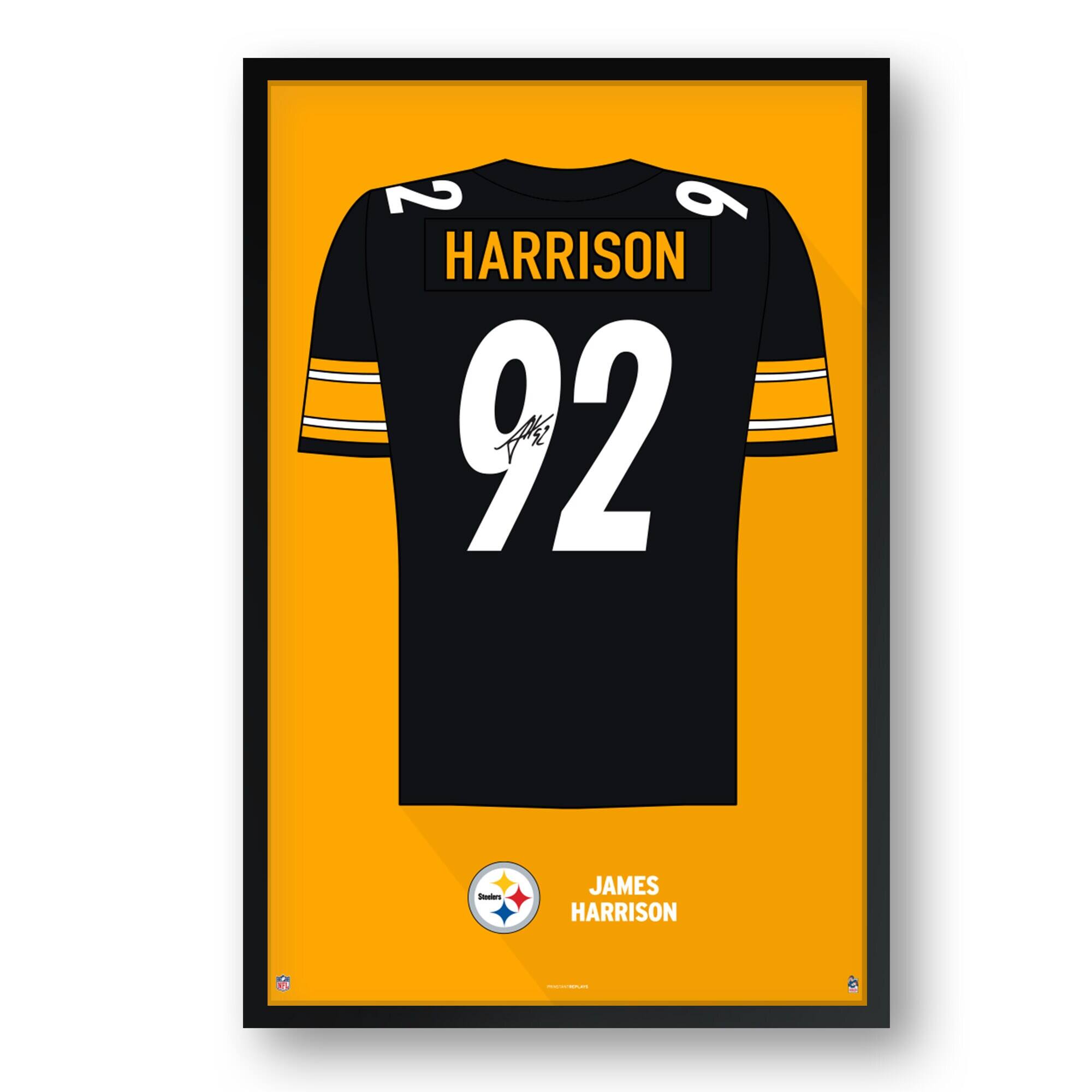 James Harrison Pittsburgh Steelers Framed 14" x 20" Retired Jersey Art Print