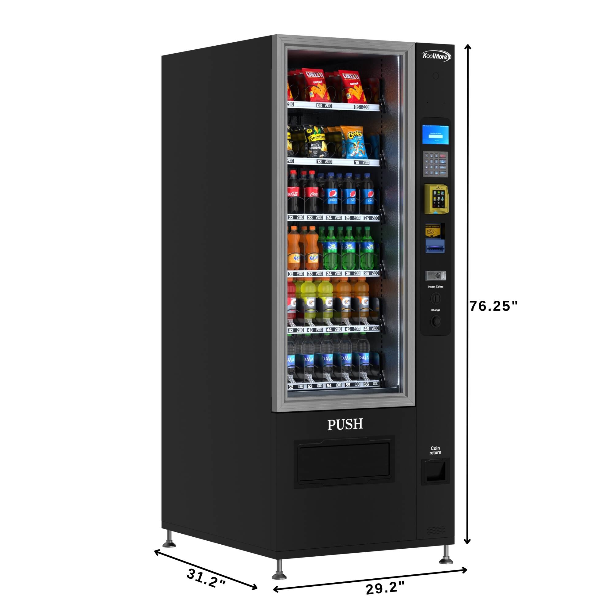 Koolmore Refrigerated Snack and Drink Vending Machine with 36
