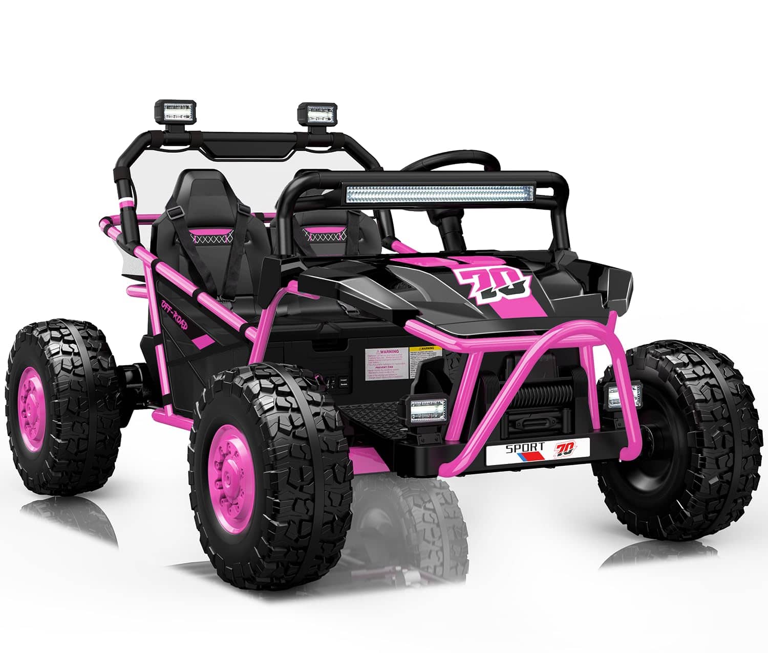 "FIRST RIDE ON - 36V Kids Ride On UTV, 2-Seater 400W Electric Car for Kids 6+, 5-8 MPH Speed, 14"" EVA Wheels, Metal Frame Bluetooth Music - Pink" price history on PriceWatchPro