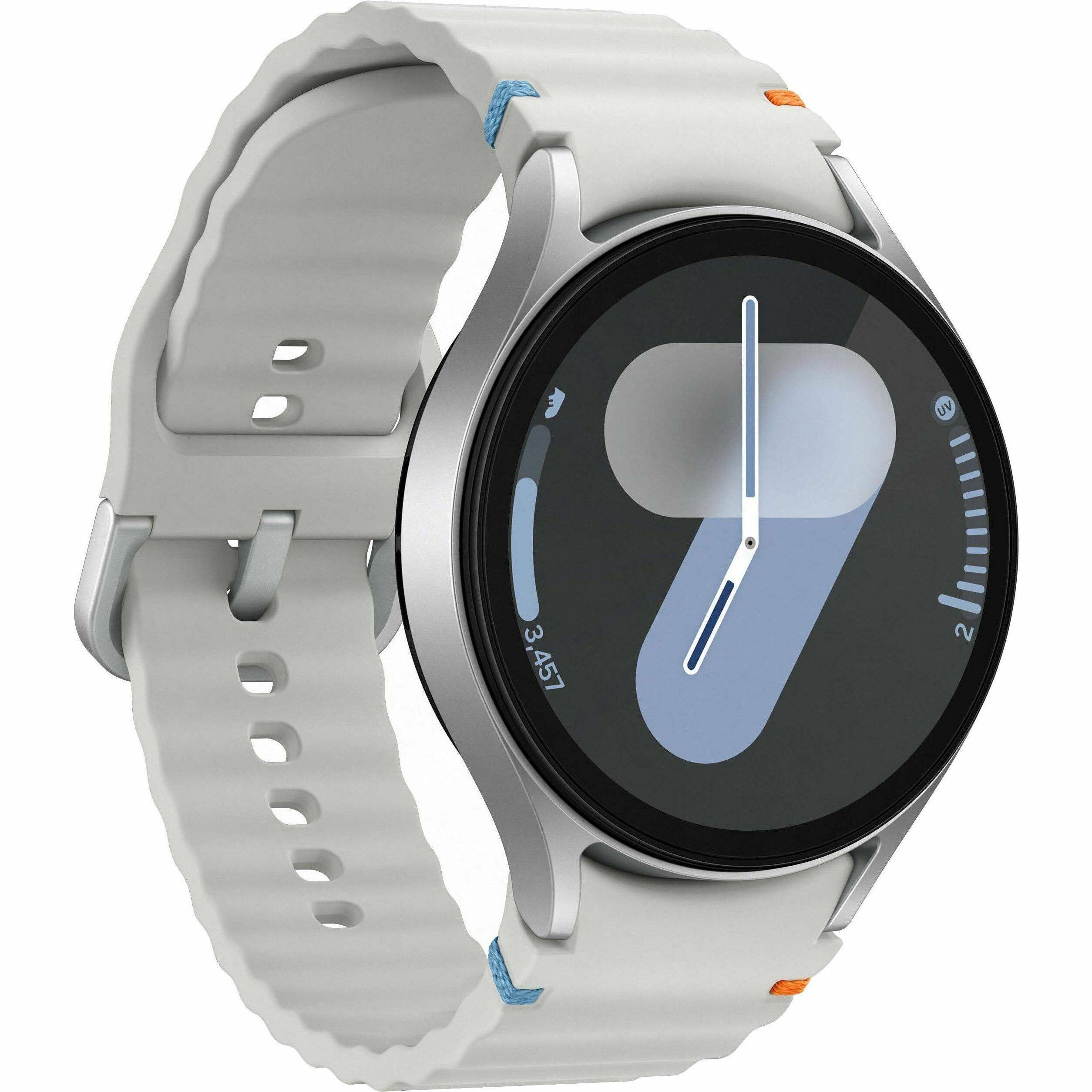 Alt View 7. Samsung - Samsung Galaxy Watch7 44mm, Silver, LTE - 44.4 mm - 44.4 mm - Heart Rate Monitor - Camera - Heart Rate, Sleep Quality, S - Silver.