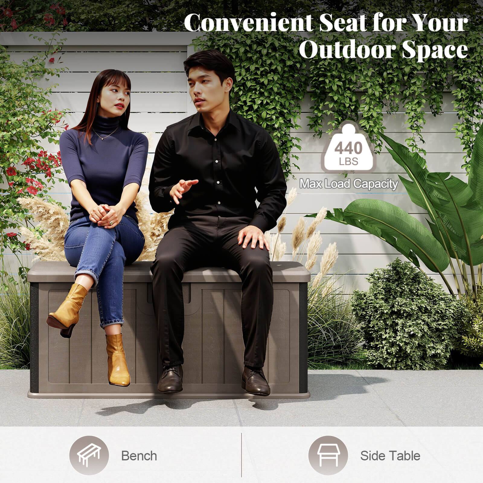 Convenient Seat for Your Outdoor Space

440 LBS Max Load Capacity

Bench

Side Table