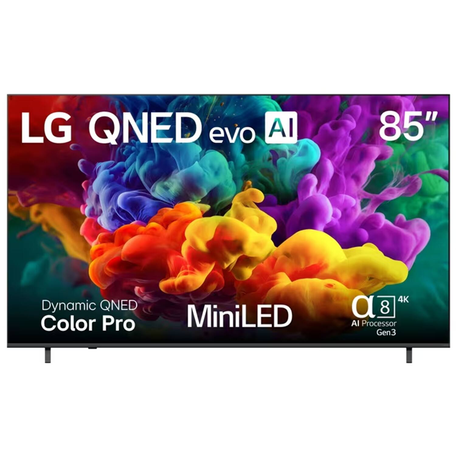 LG QNED evo AI 85" Dynamic QNED Color Pro MiniLED 4K α8 AI Processor Gen3