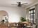 Left. Siljoy - 52-In Farmhouse Flush Mount Lighted Cage Ceiling Fan Walnut/Black Blades & Remote for Living Room Patio Bedroom - Black.