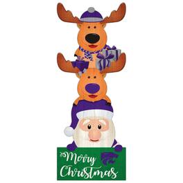Fan Creations - Kansas State Wildcats 31'' Santa Stack Leaner - Multicolor